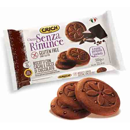 biscotti con cacao e gocce di cioccolato