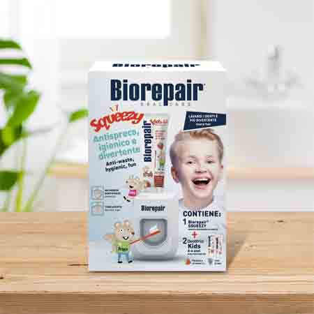 Biorepair squeezy + 2 dentifrici kids