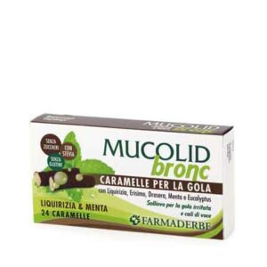 mucolid bronc 24 caramelle gusto liquirizia e menta